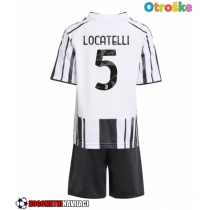 Otroške Nogometnih dresov Juventus Manuel Locatelli #5 Domači 2025-26 Kratki rokavi (+ hlače)
